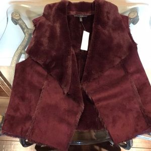 BNWT! White House Black Market Shearling Vest!